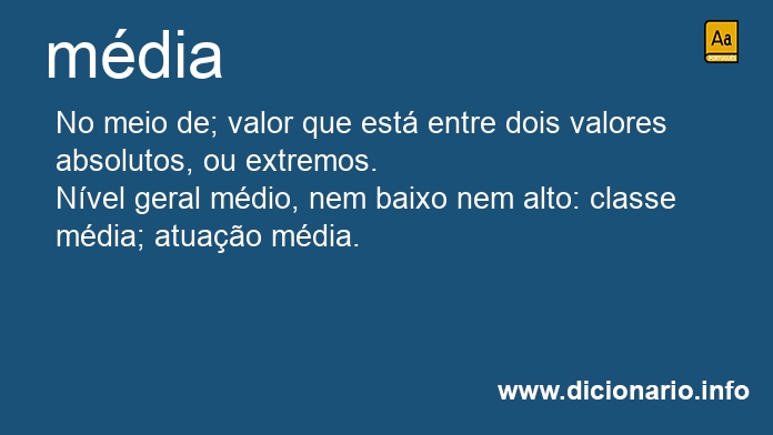 Significado de mdia