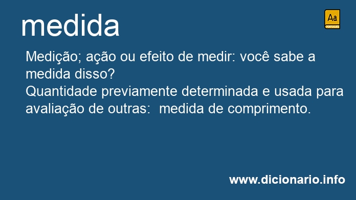 Significado de medida