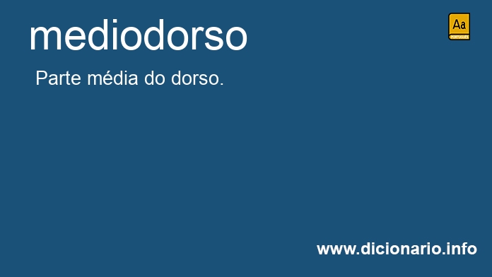 Significado de mediodorso