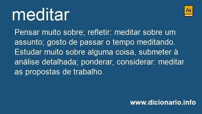 Significado de meditado