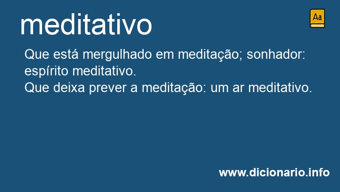 Significado de meditativo