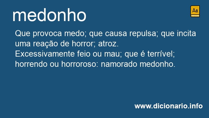 Significado de medonho