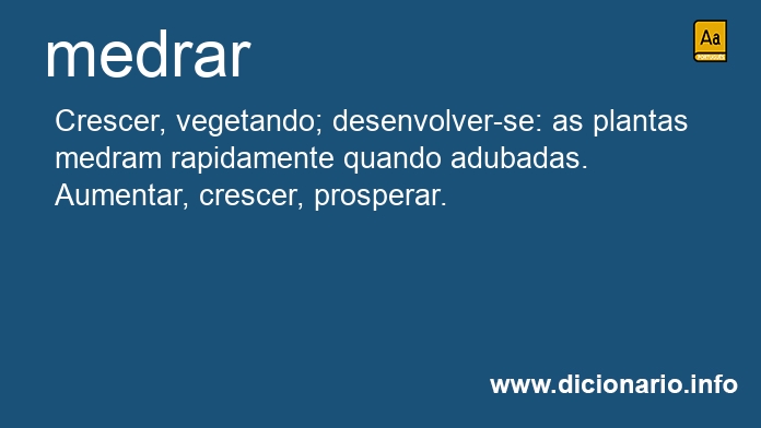 Significado de medrar