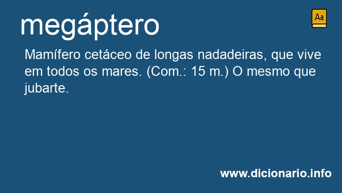 Significado de megptero