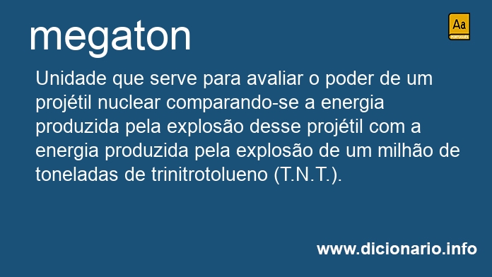 Significado de megatons