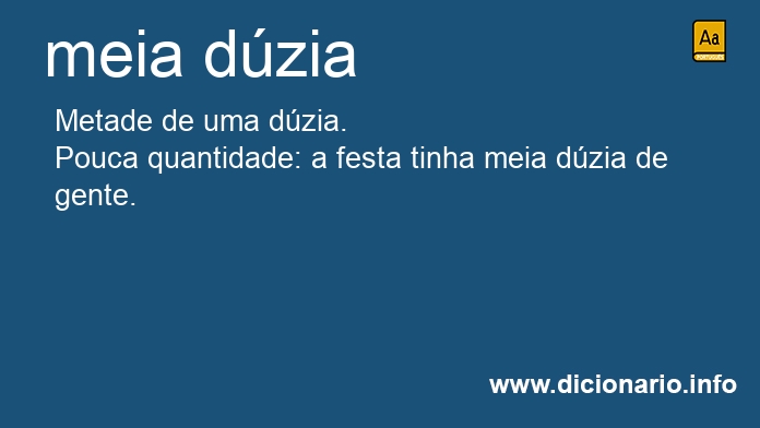 Significado de meia dzia