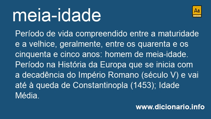 Significado de meia-idade