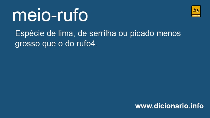 Significado de meio-rufo