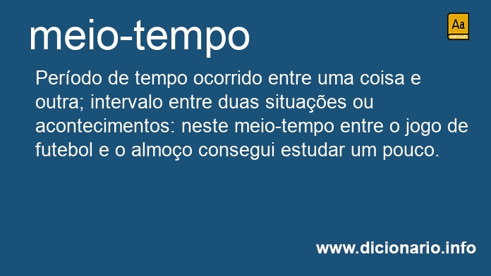 Significado de meio-tempo