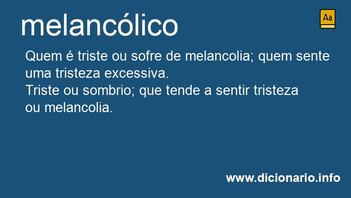 Significado de melanclica