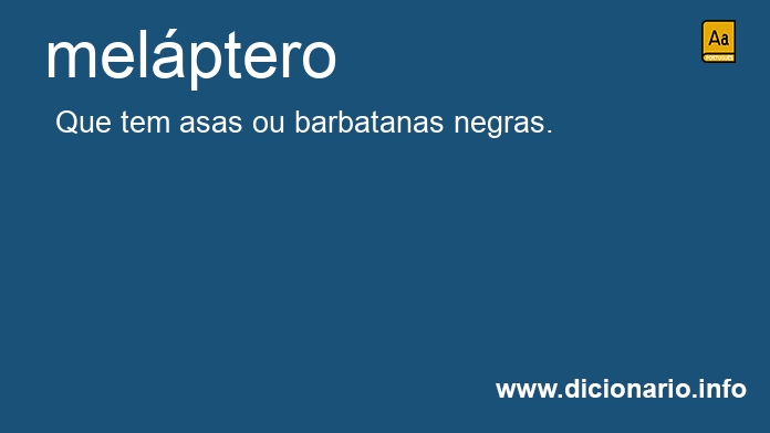 Significado de melptero