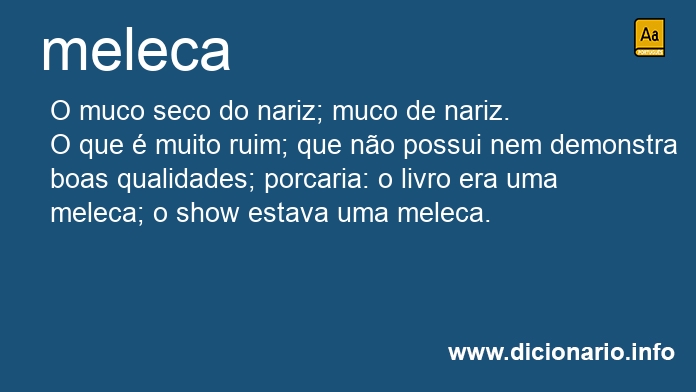 Significado de meleca