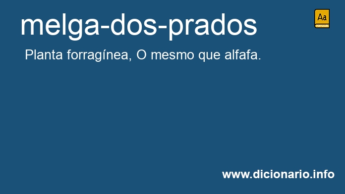 Significado de melga-dos-prados
