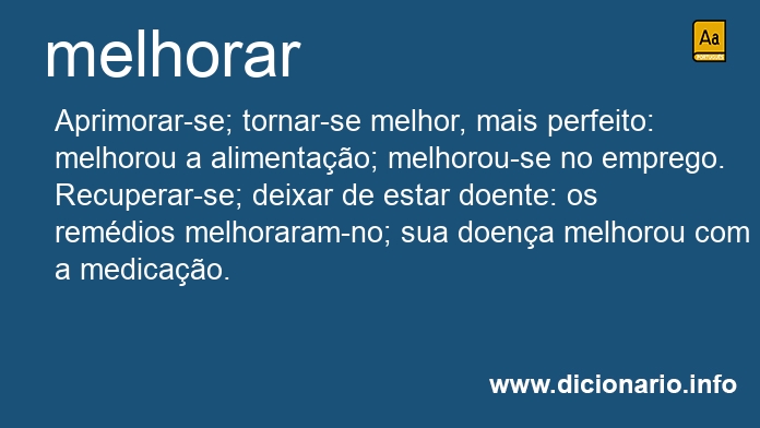 Significado de melhorar