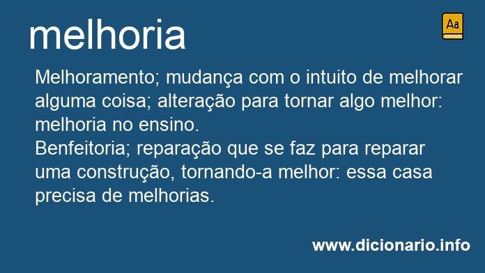 Significado de melhoria