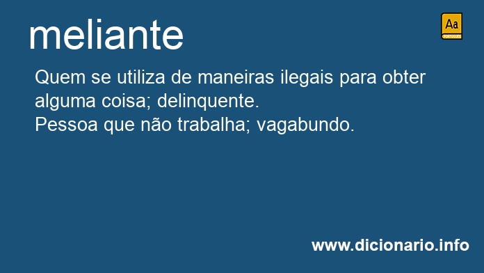 Significado de meliantes