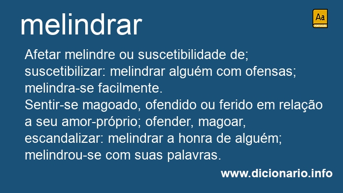 Significado de melindraram