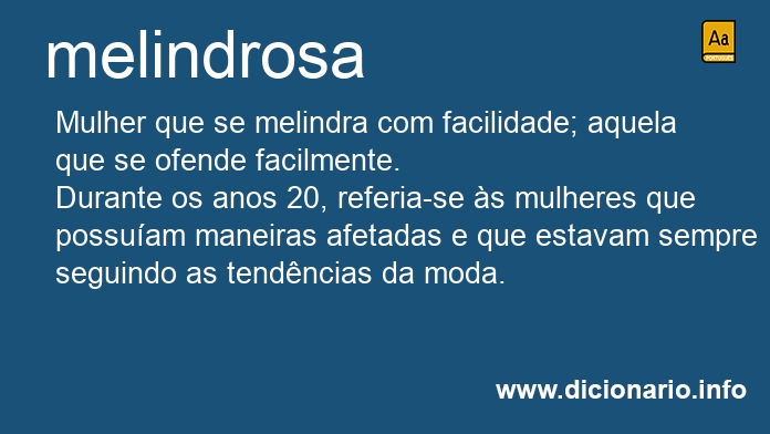 Significado de melindrosa