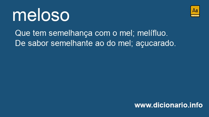 Significado de melosa