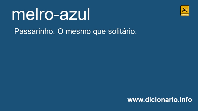 Significado de melro-azul