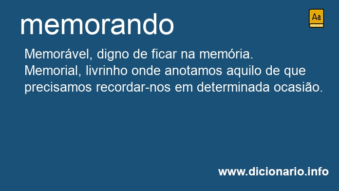 Significado de memorando