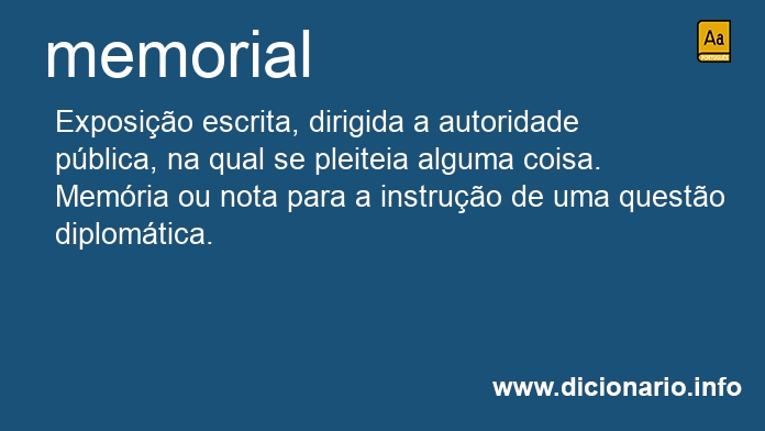 Significado de memorial