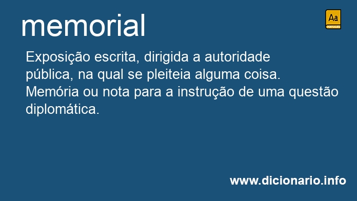 Significado de memorial