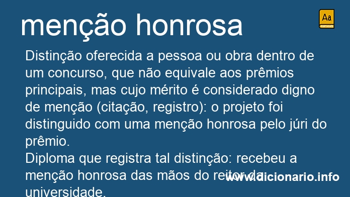 Significado de meno honrosa