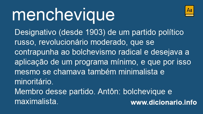 Significado de menchevique