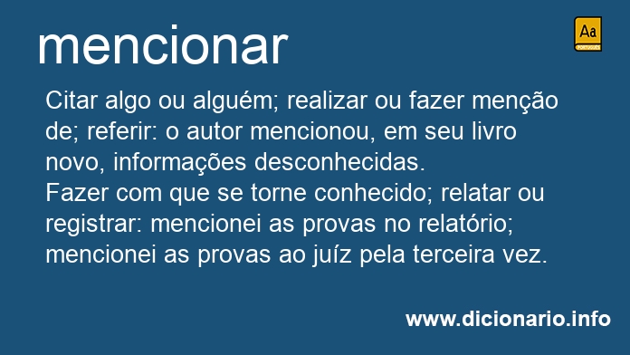 Significado de mencionariam