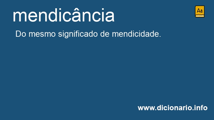 Significado de mendicncia