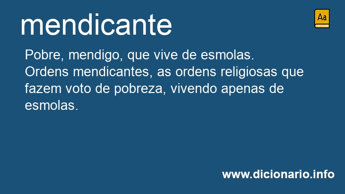 Significado de mendicante