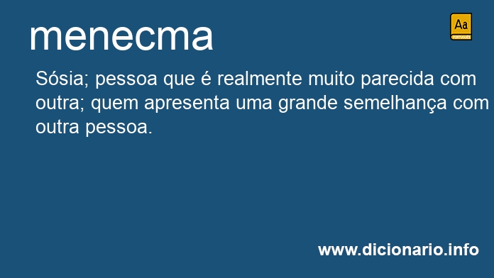 Significado de menecmas