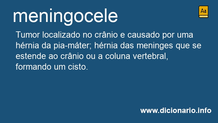 Significado de meningocele