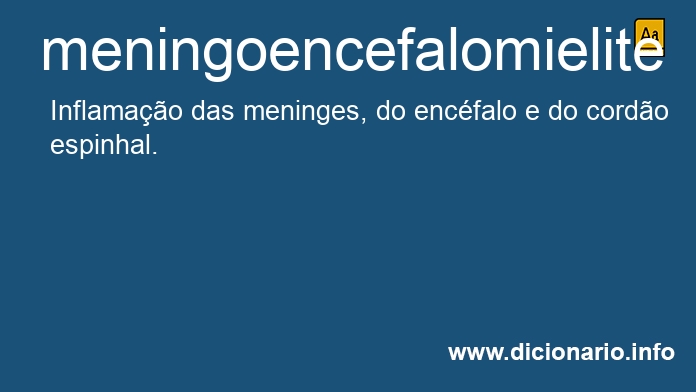 Significado de meningoencefalomielite