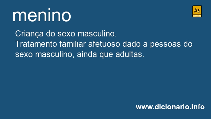 Significado de menino