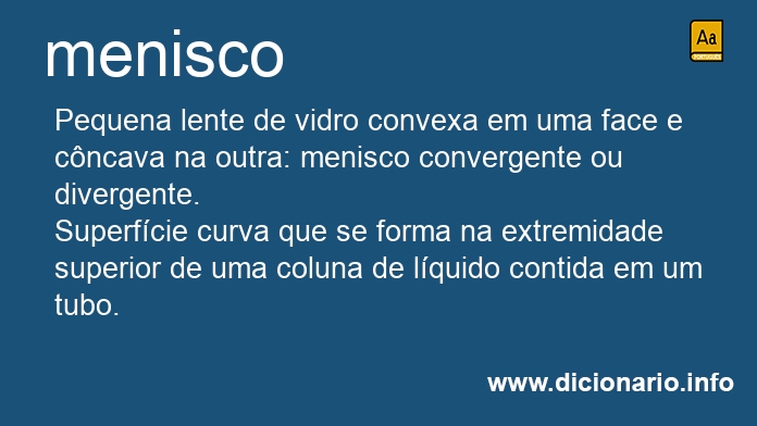 Significado de menisca