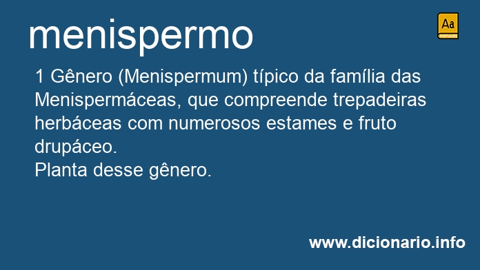 Significado de menispermo