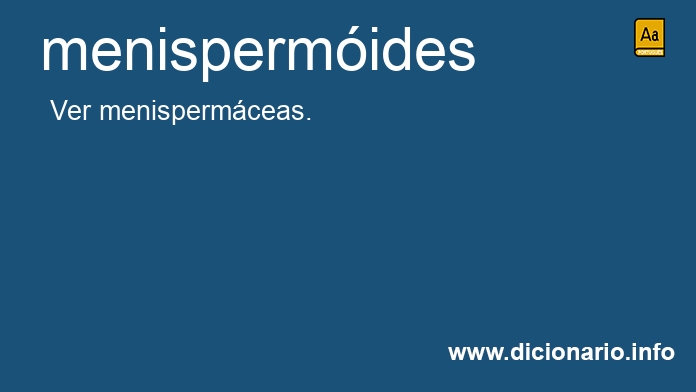 Significado de menispermides