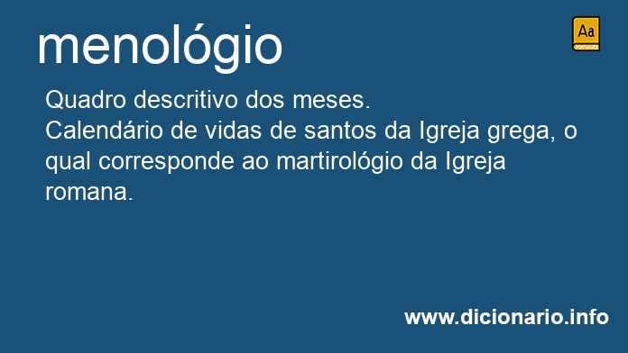 Significado de menolgio