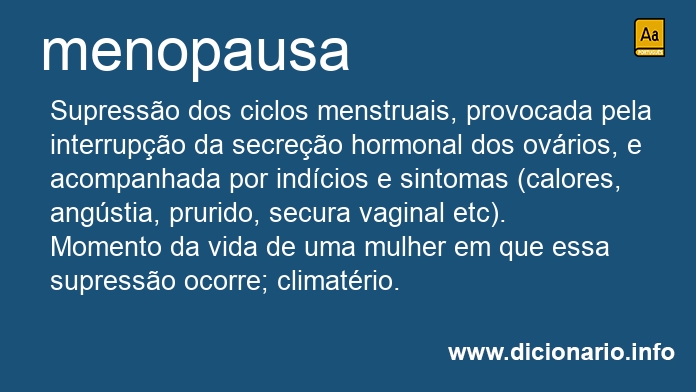 Significado de menopausa