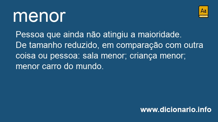 Significado de menor