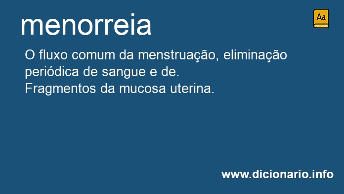 Significado de menorreia