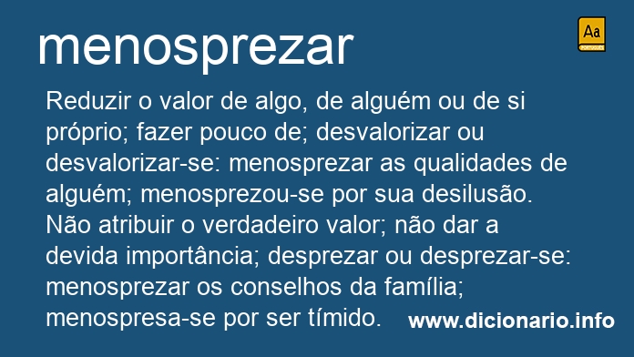 Significado de menosprezado