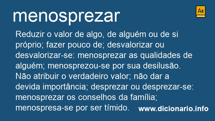 Significado de menosprezai