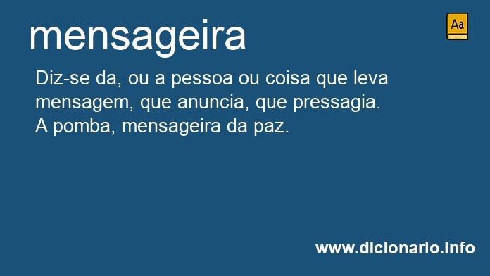 Significado de mensageira