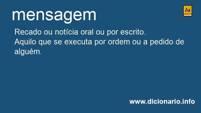 Significado de mensagem