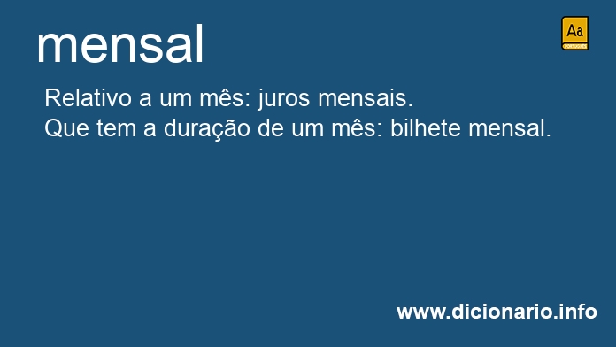Significado de mensal
