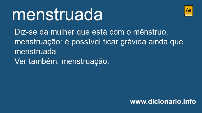 Significado de menstruada