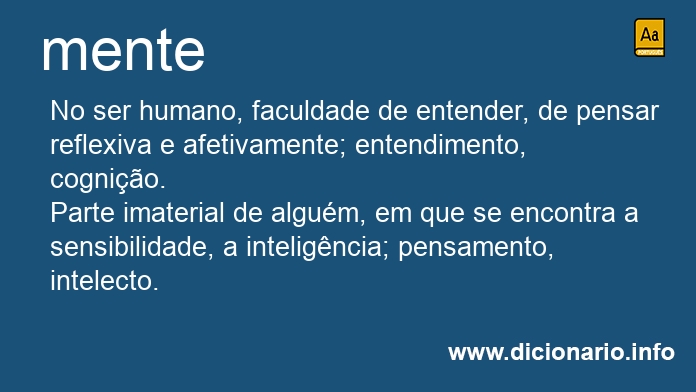 Significado de mente